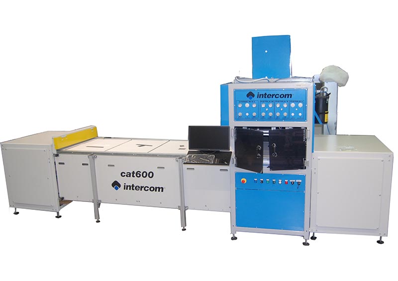 Intercom DV6 Polifemo 4.0 automatic sensing machine for edge gluing