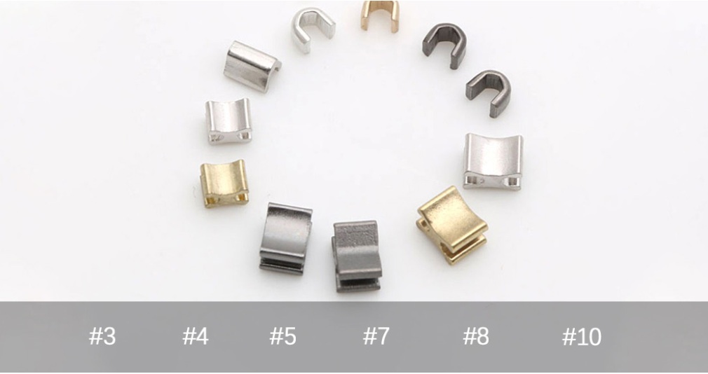 MAM stoppers in sizes #3, #4, #5, #7, #8 and #10 in silver, gold and gunmetal finishes