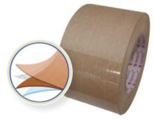 Water-activated reinforced kraft paper tape